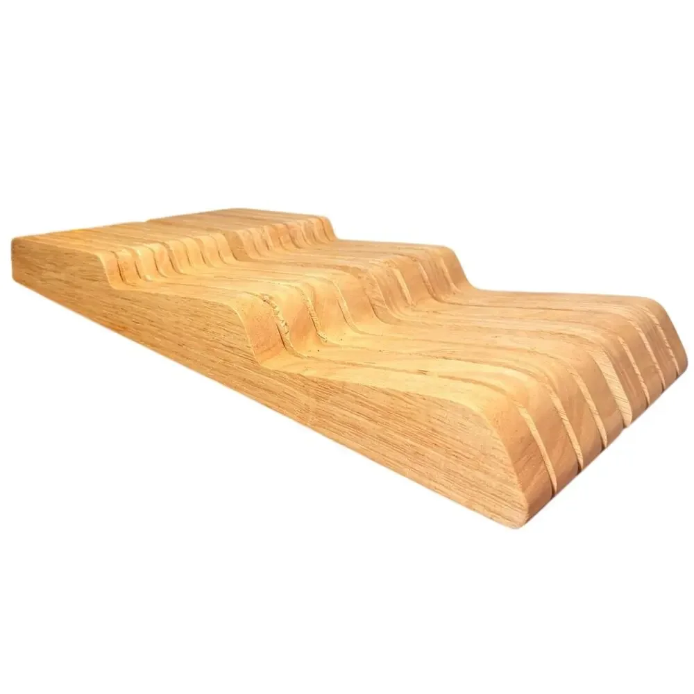Wusthof 7 Slot In Drawer Knife Organizer Beechwood Storage Block Wave Tray 17